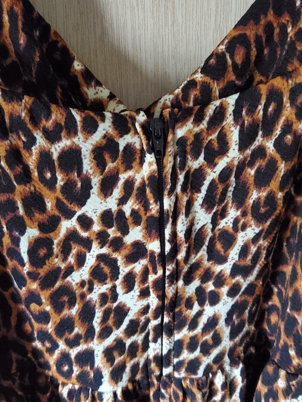 Vixen by Micheline Pitt Vintage Leopard Print Ingenue Dress, Size 3X GUC - Picture 8 of 9